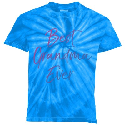 Cute New Grandmother Gift From Grand Best Grandma Ever Gift Kids Tie-Dye T-Shirt