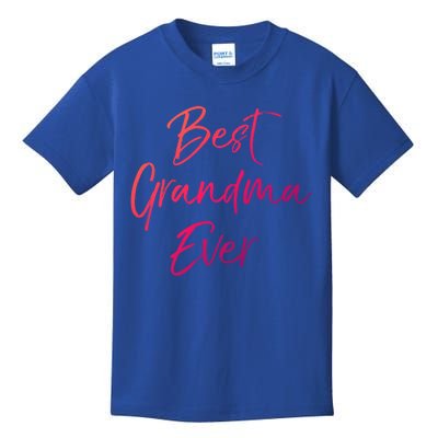 Cute New Grandmother Gift From Grand Best Grandma Ever Gift Kids T-Shirt