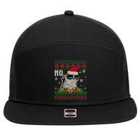 Cat No Grumpy Xmas Cats No Ugly Christmas Gift 7 Panel Mesh Trucker Snapback Hat