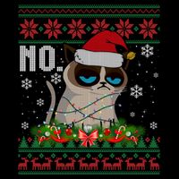 Cat No Grumpy Xmas Cats No Ugly Christmas Gift Cooling Performance Long Sleeve Crew