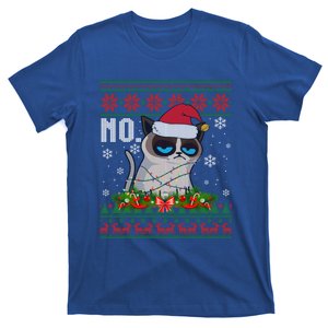 Cat No Grumpy Xmas Cats No Ugly Christmas Gift T-Shirt