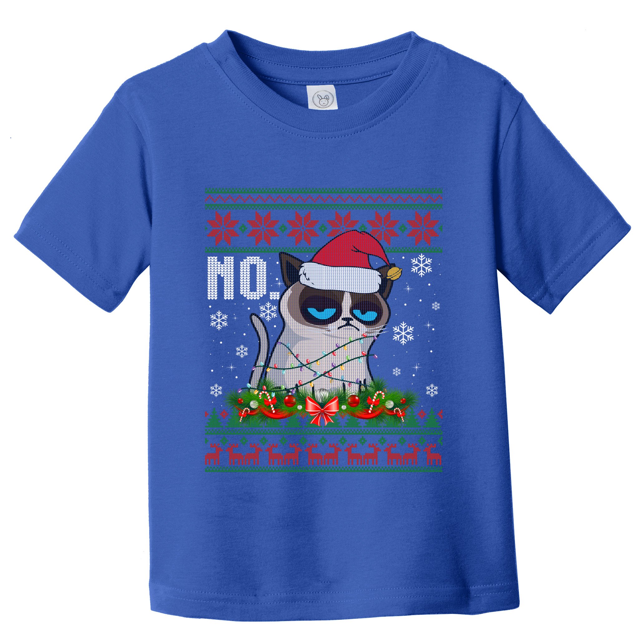 Cat No Grumpy Xmas Cats No Ugly Christmas Gift Toddler T-Shirt