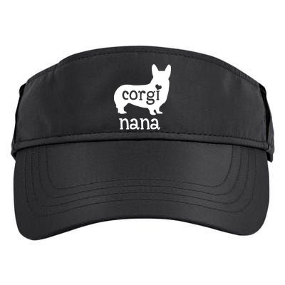 Corgi Nana Gift Corgi Grandma Dog Mom Lover Mother's Day Gift Adult Drive Performance Visor