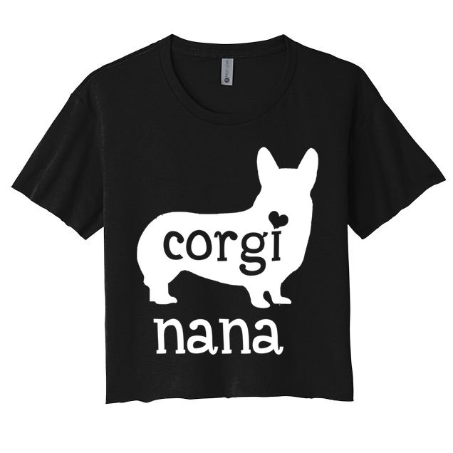 Corgi Nana Gift Corgi Grandma Dog Mom Lover Mother's Day Gift Crop Top