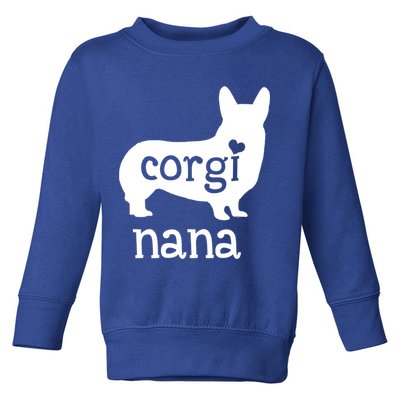 Corgi Nana Gift Corgi Grandma Dog Mom Lover Mother's Day Gift Toddler Sweatshirt