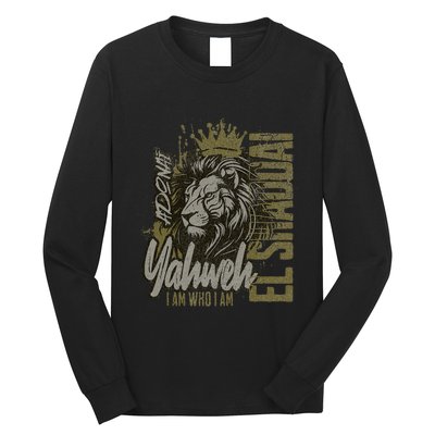 Christian Names God Witness Lion Yahweh Cool Long Sleeve Shirt