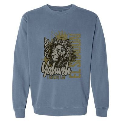 Christian Names God Witness Lion Yahweh Cool Garment-Dyed Sweatshirt