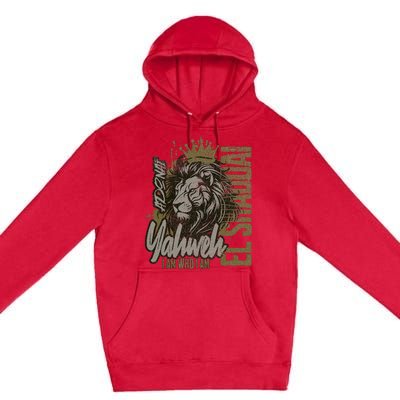 Christian Names God Witness Lion Yahweh Cool Premium Pullover Hoodie