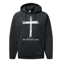 Cross No Greater Love Easter Jesus Religious Performance Fleece Hoodie