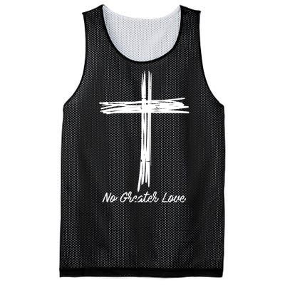 Cross No Greater Love Easter Jesus Religious Mesh Reversible Basketball Jersey Tank