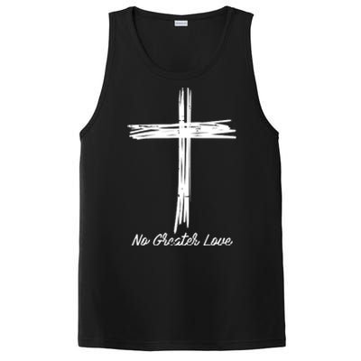 Cross No Greater Love Easter Jesus Religious PosiCharge Competitor Tank