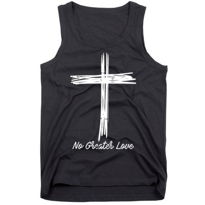 Cross No Greater Love Easter Jesus Religious Tank Top