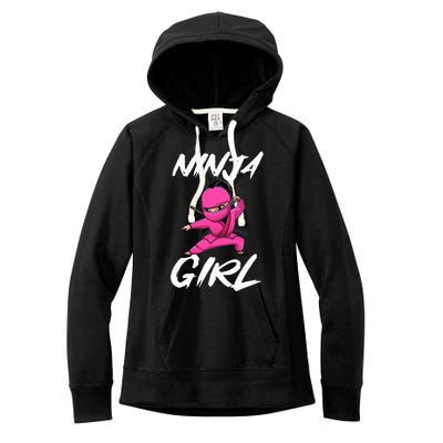 Cool Ninja Girl Art For Ninja Training Warrior Women's Fleece Hoodie