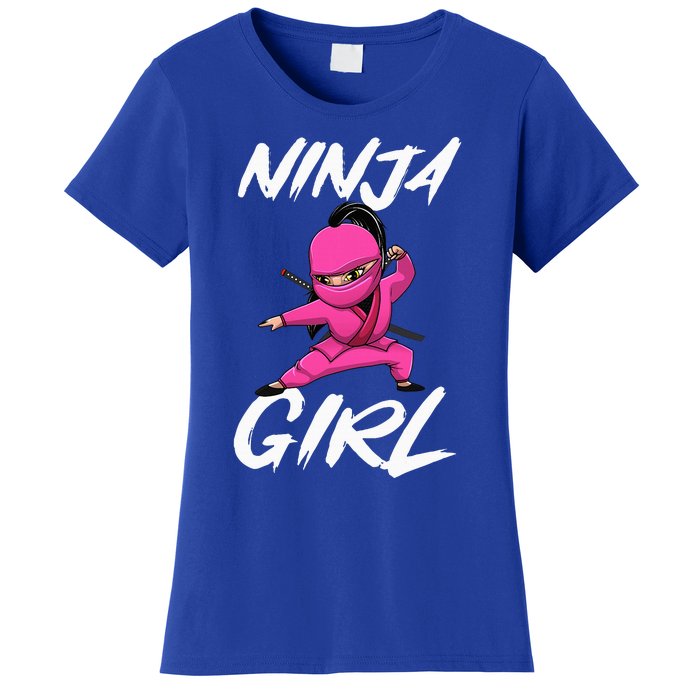 Cool Ninja Girl Art For Ninja Training Warrior Women's T-Shirt