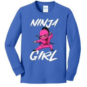 Cool Ninja Girl Art For Ninja Training Warrior Kids Long Sleeve Shirt