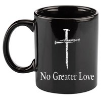 Christian No Greater Love Distressed Cross Easter 11oz C Handle Ceramic Mug