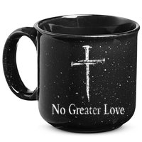 Christian No Greater Love Distressed Cross Easter 15oz Campfire Ceramic Mug