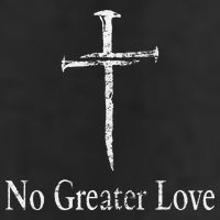 Christian No Greater Love Distressed Cross Easter 25L Jumbo Tote