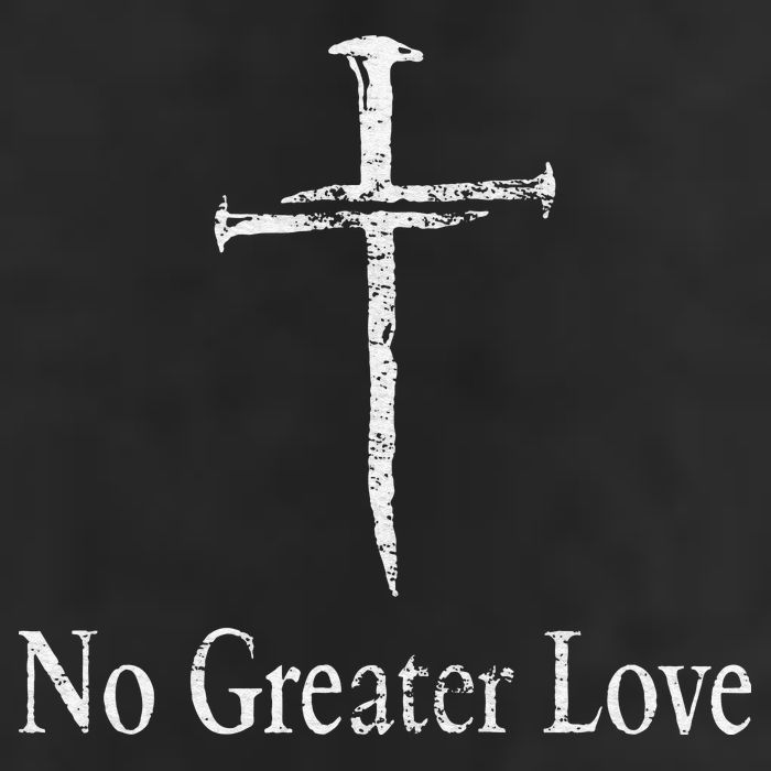 Christian No Greater Love Distressed Cross Easter 25L Jumbo Tote