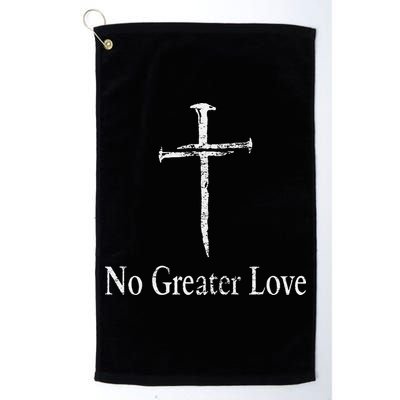 Christian No Greater Love Distressed Cross Easter Golf Towel