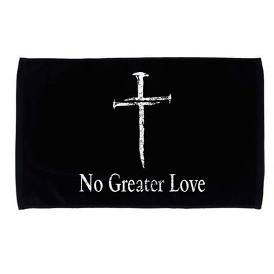 Christian No Greater Love Distressed Cross Easter Microfiber Hand Towel