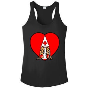 Cute Nordic Gnome Nurse Stethoscope Heartbeat Heart Gift Ladies PosiCharge Competitor Racerback Tank