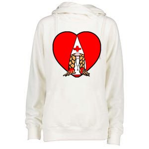 Cute Nordic Gnome Nurse Stethoscope Heartbeat Heart Gift Womens Funnel Neck Pullover Hood