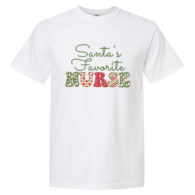 Christmas Nurse Gift Holiday Nurse SantaS Favorite Nurse Gift Garment-Dyed Heavyweight T-Shirt