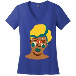 Colorful Nonbinary Genderqueer Lgbtq+ Gift Women's V-Neck T-Shirt