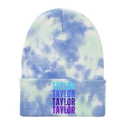 Custom Name Heart Love Design  Personalized Gift Tie Dye 12in Knit Beanie