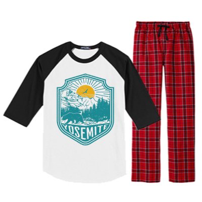 California Nature Hiking Outdoors Gift Yosemite National Park Raglan Sleeve Pajama Set