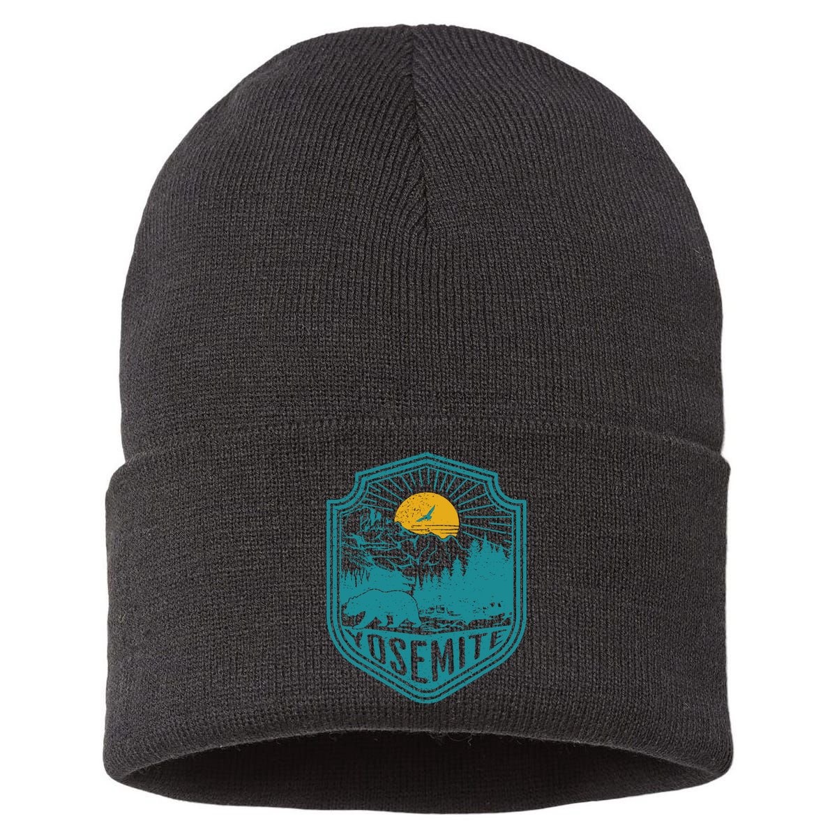 California Nature Hiking Outdoors Gift Yosemite National Park Sustainable Knit Beanie