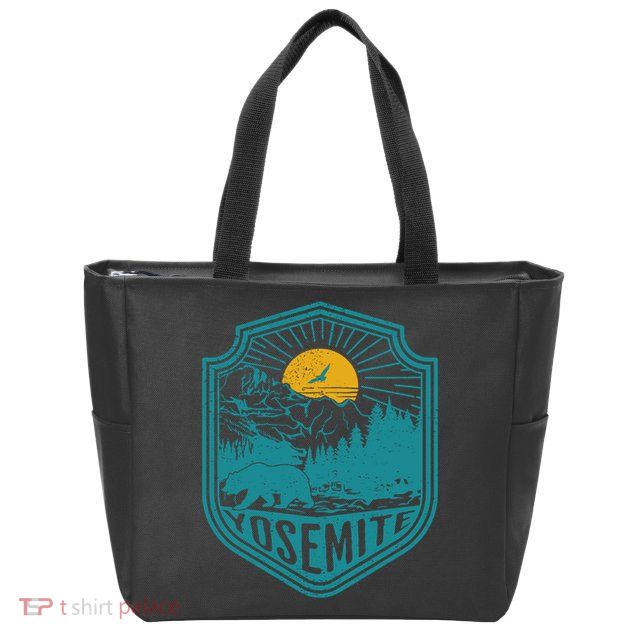 California Nature Hiking Outdoors Gift Yosemite National Park Zip Tote Bag