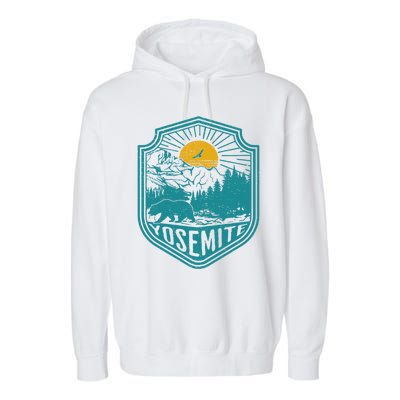 California Nature Hiking Outdoors Gift Yosemite National Park Garment-Dyed Fleece Hoodie