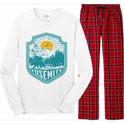 California Nature Hiking Outdoors Gift Yosemite National Park Long Sleeve Pajama Set