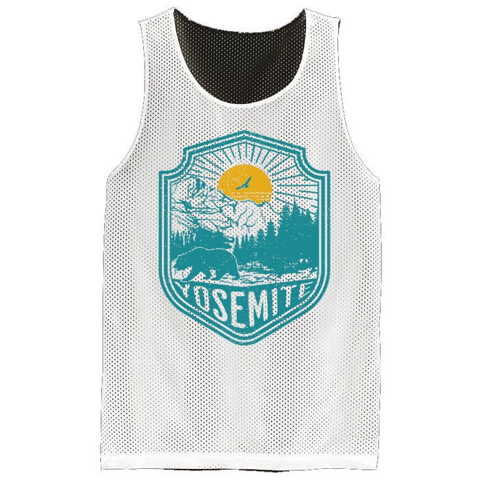 California Nature Hiking Outdoors Gift Yosemite National Park Mesh Reversible Basketball Jersey Tank