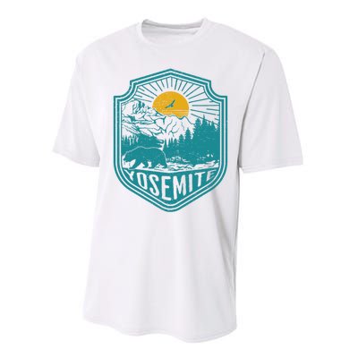 California Nature Hiking Outdoors Gift Yosemite National Park Performance Sprint T-Shirt