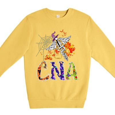 CNA Nurse Halloween Medical Certified Nurse Assistant Gift Premium Crewneck Sweatshirt