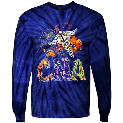 CNA Nurse Halloween Medical Certified Nurse Assistant Gift Tie-Dye Long Sleeve Shirt