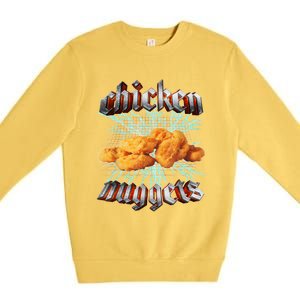 Chicken Nuggets Heavy Metal Hardcore Music Premium Crewneck Sweatshirt