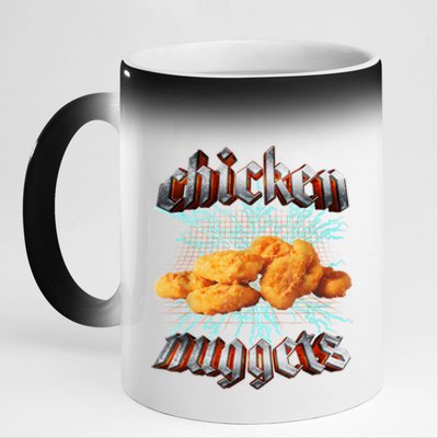 Chicken Nuggets Heavy Metal Hardcore Music 11oz Black Color Changing Mug