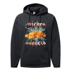 Chicken Nuggets Heavy Metal Hardcore Music Performance Fleece Hoodie