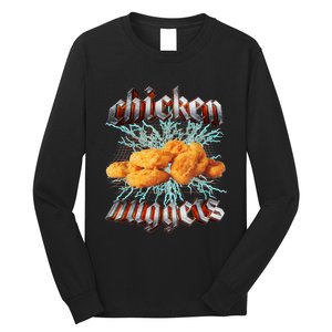 Chicken Nuggets Heavy Metal Hardcore Music Long Sleeve Shirt