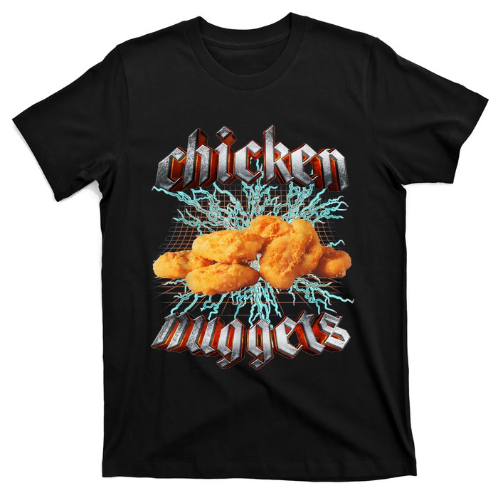 Chicken Nuggets Heavy Metal Hardcore Music T-Shirt