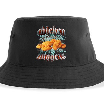 Chicken Nuggets Heavy Metal Hardcore Music Sustainable Bucket Hat