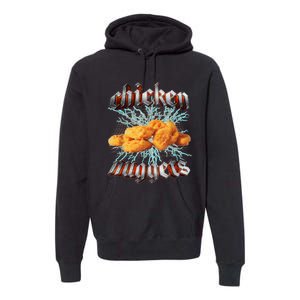 Chicken Nuggets Heavy Metal Hardcore Music Premium Hoodie