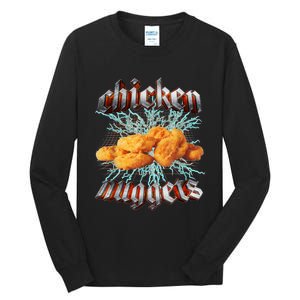 Chicken Nuggets Heavy Metal Hardcore Music Tall Long Sleeve T-Shirt