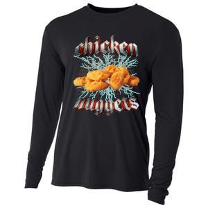 Chicken Nuggets Heavy Metal Hardcore Music Cooling Performance Long Sleeve Crew