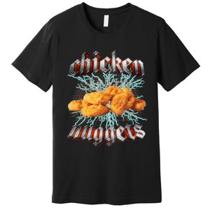 Chicken Nuggets Heavy Metal Hardcore Music Premium T-Shirt