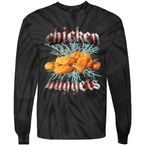 Chicken Nuggets Heavy Metal Hardcore Music Tie-Dye Long Sleeve Shirt